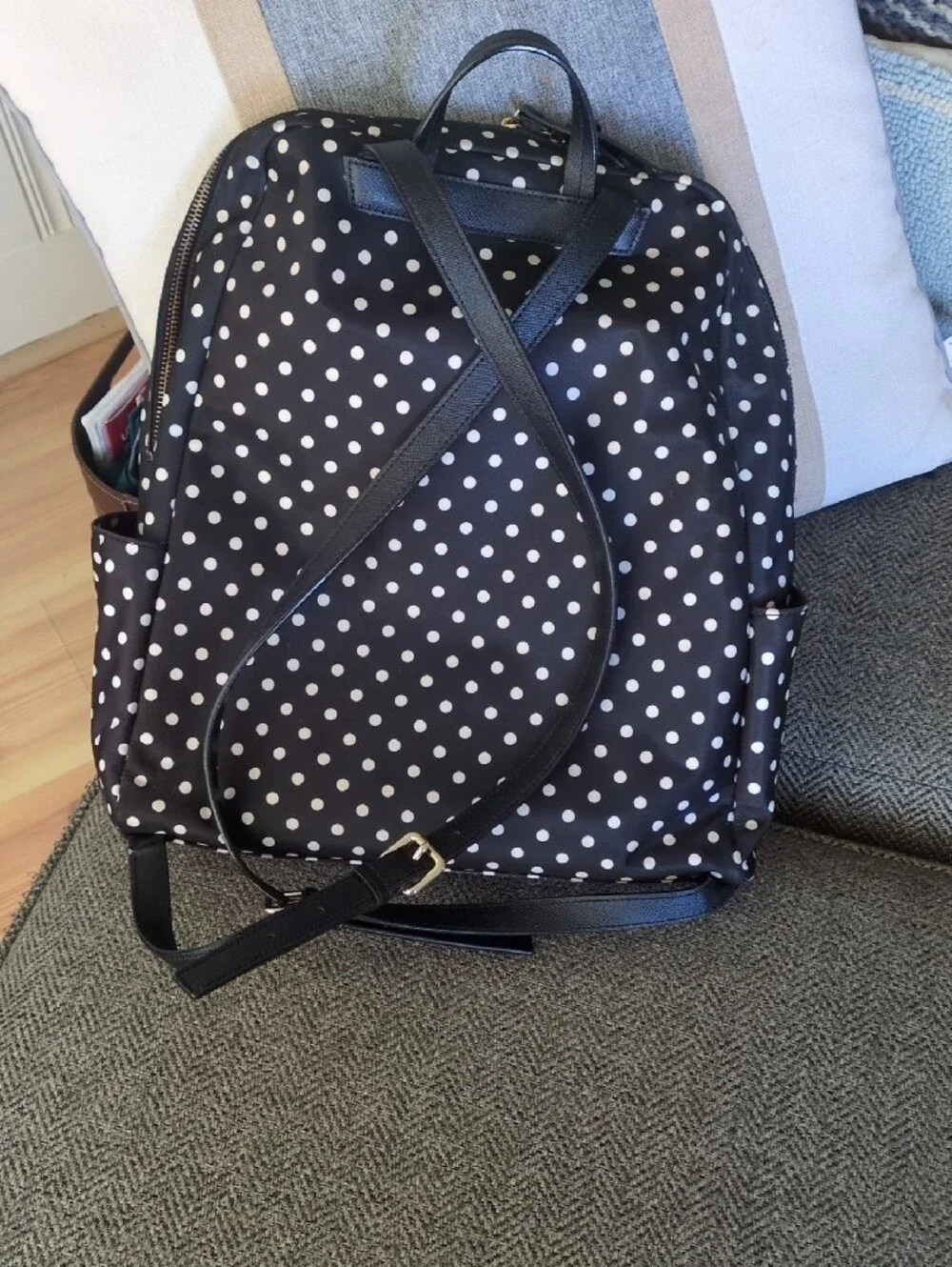 kate spade Black and White Polka Dot Backpack & Wallet Set